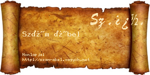 Szám Ábel névjegykártya