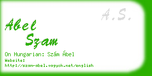 abel szam business card